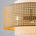 Подвесной светильник с декоративным поясом из плетеного бамбука Biuloggicu варинант исполнения - 4 | Loft Concept в Санкт-петербурге