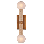 Бра цилиндрической формы с 2-мя плафонами белого цвета Marble Glow варинант исполнения - 1 | Loft Concept в Санкт-петербурге