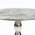 Кофейный столик с рельефной столешницей из металла Aplika Silver варинант исполнения - 4 | Loft Concept в Санкт-петербурге