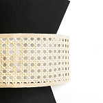 Бра с плетеным декором из ротанга Bonnie Wicker Black Wall Lamp варинант исполнения - 3 | Loft Concept в Санкт-петербурге