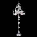 Торшер с 12-ю белыми текстильными абажурами и хрустальными подвесками Lustre Reverie варинант исполнения - 3 | Loft Concept в Санкт-петербурге