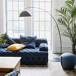 Трехместный диван темно-синий Campion Deep Blue Sofa варинант исполнения - 4 | Loft Concept в Санкт-петербурге