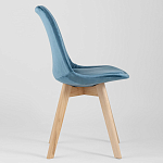 Стул с мягким велюровым сиденьем Arvika Blue варинант исполнения - 2 | Loft Concept в Санкт-петербурге