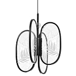 Люстра с гравировкой на акриловых плафонах Gravyura Black D 33 см варинант исполнения - 1 | Loft Concept в Санкт-петербурге