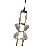 Подвесной светильник из дымчатого стекла цилиндрической формы с чёрным металлическим основанием Hiding secrets варинант исполнения - 6 | Loft Concept в Санкт-петербурге