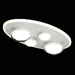 Потолочный светильник овальной формы белого цвета с 4-мя лампами Lunar Pebbles варинант исполнения - 2 | Loft Concept в Санкт-петербурге