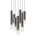 Люстра каскадная с 7-ю цилиндрическими плафонами из стекла Luminous Cylinders варинант исполнения - 1 | Loft Concept в Санкт-петербурге