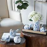  Набор керамических шаров с синей росписью Oriental Blue & White Ornament Vases варинант исполнения - 4 | Loft Concept в Санкт-петербурге