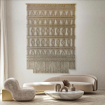 Панно на стену плетеное Макраме бежевый цвет  варинант исполнения - 10 | Loft Concept в Санкт-петербурге