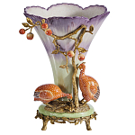 Ваза с цесарками из фарфора с бронзовыми элементами Garden of Eden варинант исполнения - 1 | Loft Concept в Санкт-петербурге