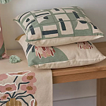 Подушка декоративная зеленого цвета с геометрическим рисунком Divine Abstractions варинант исполнения - 6 | Loft Concept в Санкт-петербурге