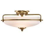 Потолочный светильник со стеклянным плафоном на изогнутых кронштейнах Quoizel  варинант исполнения - 11 | Loft Concept в Санкт-петербурге