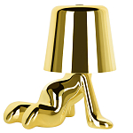 Настольная лампа фигурная цвета золото с гладким абажуром Высота 17 см Sophia варинант исполнения - 2 | Loft Concept в Санкт-петербурге