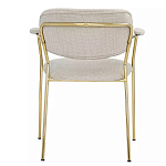 Стул Singer Chair с подлокотниками серый на золотистых ножках варинант исполнения - 4 | Loft Concept в Санкт-петербурге