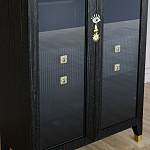 Дизайнерский шкаф витрина Elsa Dreams Black с 4-мя ящиками варинант исполнения - 3 | Loft Concept в Санкт-петербурге