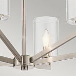 Люстра с 6-ю прозрачными цилиндрическими плафонами Kichler варинант исполнения - 13 | Loft Concept в Санкт-петербурге