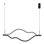 Подвесной светильник волнообразный изогнутый черного цвета 4000К Spiral Lighting варинант исполнения - 3 | Loft Concept в Санкт-петербурге