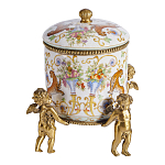 Шкатулка на ангелах из фарфора с бронзовыми элементам Eden Garden варинант исполнения - 1 | Loft Concept в Санкт-петербурге