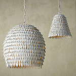 Подвесной светильник белый металлический в форме купола White Natural Lines варинант исполнения - 3 | Loft Concept в Санкт-петербурге