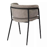 Стул полукруглый с каркасом из металла и мягким сиденьем и спинкой Soft Chenille варинант исполнения - 1 | Loft Concept в Санкт-петербурге