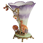 Ваза с цесарками из фарфора с бронзовыми элементами Garden of Eden варинант исполнения - 4 | Loft Concept в Санкт-петербурге