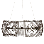 Люстра круглая из тонких прутьев Thin Bronze Rods варинант исполнения - 3 | Loft Concept в Санкт-петербурге