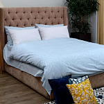 Постельное белье голубого цвета из перкаля с принтом 200х220 см Aurora Allure варинант исполнения - 5 | Loft Concept в Санкт-петербурге