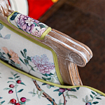 Диван из натурального бука бежевый с изображением птиц и цветов Beige Green Chinoiserie Garden Sofa варинант исполнения - 4 | Loft Concept в Санкт-петербурге