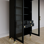 Дизайнерский шкаф витрина Elsa Dreams Black с 4-мя ящиками варинант исполнения - 7 | Loft Concept в Санкт-петербурге