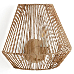 Бра с плетенным из пеньки абажуром Jutti H25 см варинант исполнения - 1 | Loft Concept в Санкт-петербурге