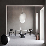 Подвесной светильник белый с фигурным тканевым плафоном White Whirlwinds варинант исполнения - 5 | Loft Concept в Санкт-петербурге