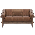 Двухместный диван Duncan винтажная коричневая кожа варинант исполнения - 1 | Loft Concept в Санкт-петербурге