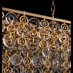 Люстра овальная каскадная с подвесками в форме колец Galaxy of Light варинант исполнения - 3 | Loft Concept в Санкт-петербурге