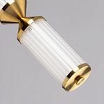 Подвесной светильник с двумя белыми рифлеными цилиндрическими плафонами Golden Swirl варинант исполнения - 6 | Loft Concept в Санкт-петербурге