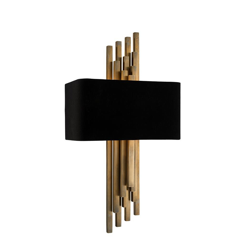 Бра Eichholtz Wall Lamp Caruso Brass Латунь Черный в Санкт-петербурге | Loft Concept 