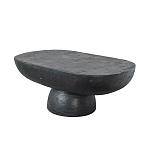 Столик кофейный черного цвета с овальной столешницей и круглым основанием Black Dalmen Table варинант исполнения - 5 | Loft Concept в Санкт-петербурге