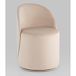 Пуф Loreen со спинкой вращающийся велюр молочный варинант исполнения - 1 | Loft Concept в Санкт-петербурге