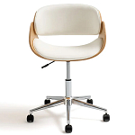 Вращающееся офисное кресло на колёсах Delwyn Chair White варинант исполнения - 2 | Loft Concept в Санкт-петербурге