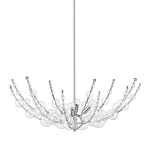Люстра  с круглыми прозрачными шарами на серебряном каркасе Silver Stalk варинант исполнения - 2 | Loft Concept в Санкт-петербурге