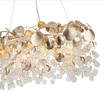 Люстра с декоративными подвесками из прозрачного стекла в форме монеток FAIRYTREE Light варинант исполнения - 9 | Loft Concept в Санкт-петербурге