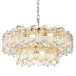 Люстра подвесная двухъярусная с хрустальными овальными подвесками Harmonica варинант исполнения - 1 | Loft Concept в Санкт-петербурге