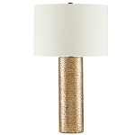 Настольная лампа золотая с цилиндрическим абажуром Golden Mosaic варинант исполнения - 2 | Loft Concept в Санкт-петербурге