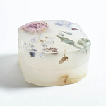 Шкатулка из эпоксидной смолы с цветами белая Epoxy Resin Square Box White варинант исполнения - 4 | Loft Concept в Санкт-петербурге