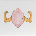 Плитка дизайнерская с узором Лимон варинант исполнения - 2 | Loft Concept в Санкт-петербурге