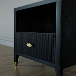 Прикроватная тумбочка с полкой Elsa Dreams Black варинант исполнения - 3 | Loft Concept в Санкт-петербурге