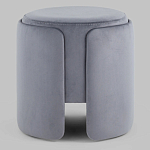 Пуф Alice Poof Grey Серый велюр варинант исполнения - 2 | Loft Concept в Санкт-петербурге