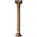 Антикварная колонна из тикового дерева Bhavnagar Antique Column Brown варинант исполнения - 1 | Loft Concept в Санкт-петербурге