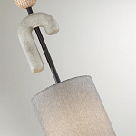 Подвесной светильник с серым тканевым плафоном Flourish варинант исполнения - 4 | Loft Concept в Санкт-петербурге