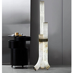 Торшер геометрический с тремя мраморными плафонами Marble Tripod варинант исполнения - 4 | Loft Concept в Санкт-петербурге