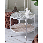 Журнальный столик из натурального дерева в винтажном стиле Openwork Coffee Table варинант исполнения - 6 | Loft Concept в Санкт-петербурге